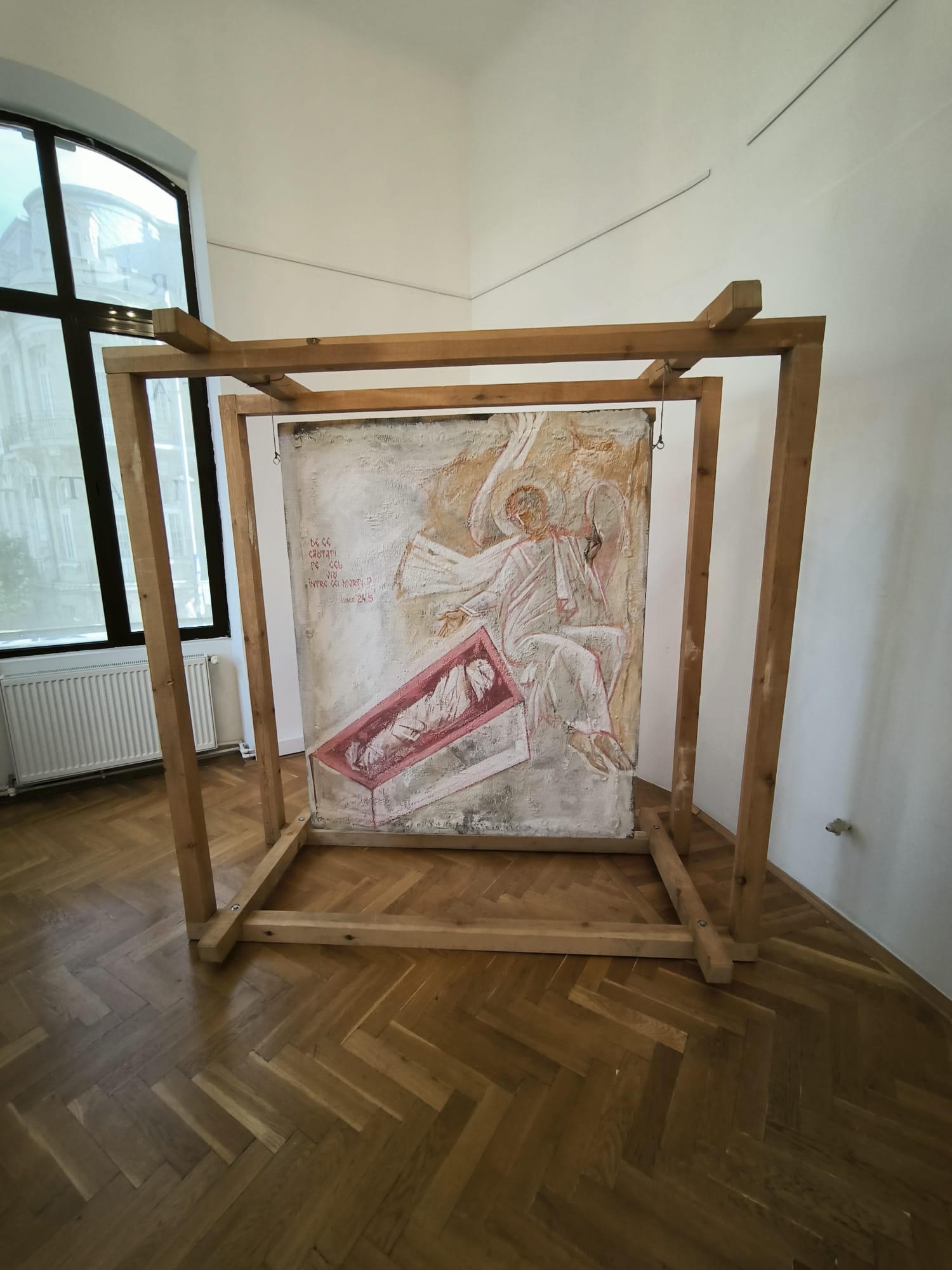 Capsali — Martyrion, tehnică mixtă pe pânză, structură lemn